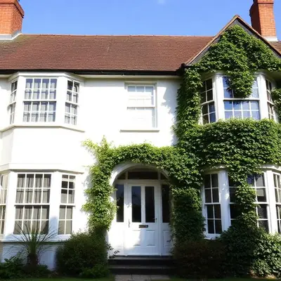 Traditional British home with timber casement windows